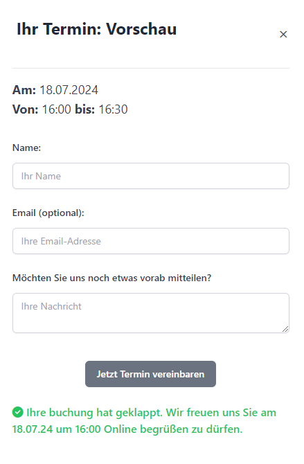 Personalisierte Nachricht